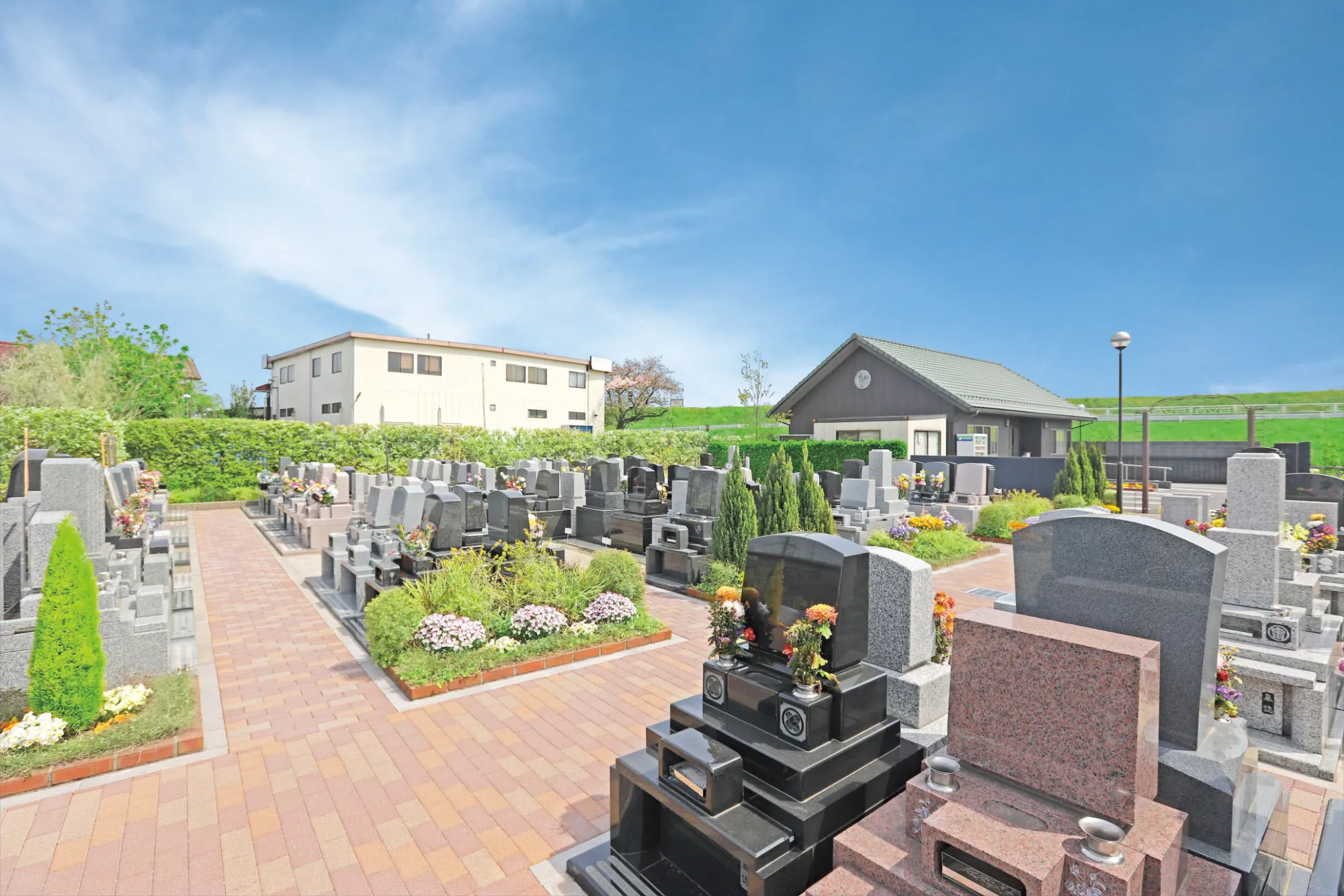 植栽が彩る園内風景