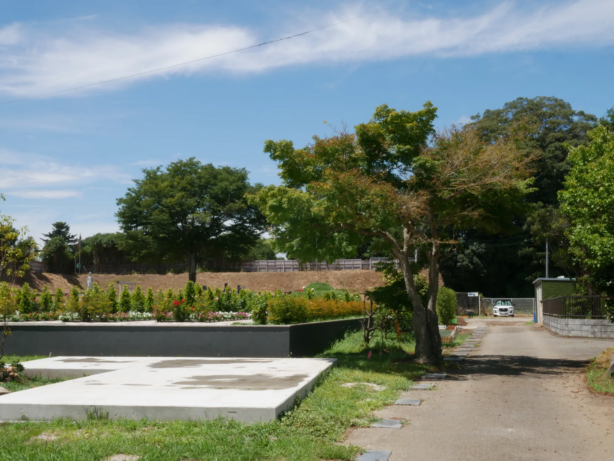 管理棟へ続く園路