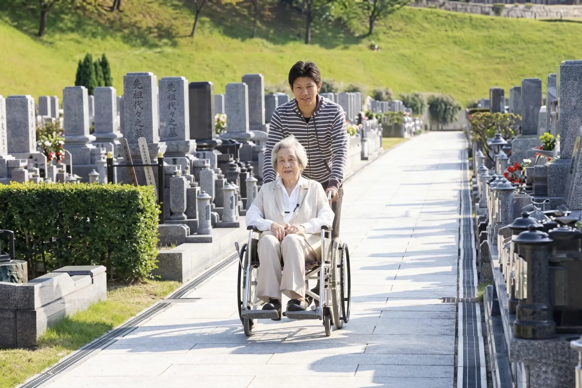 石畳の通路